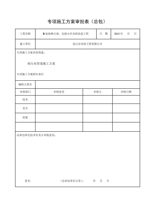 倒挂井施工方案【范本模板】