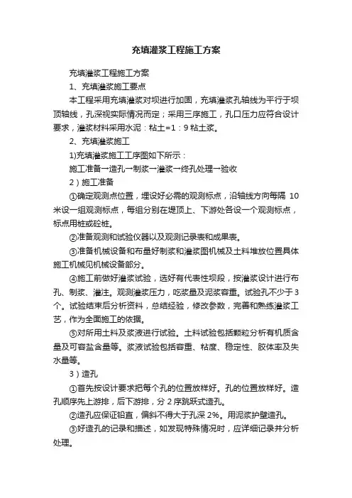 充填灌浆工程施工方案