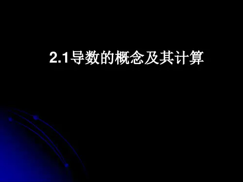 导数的概念及其计算