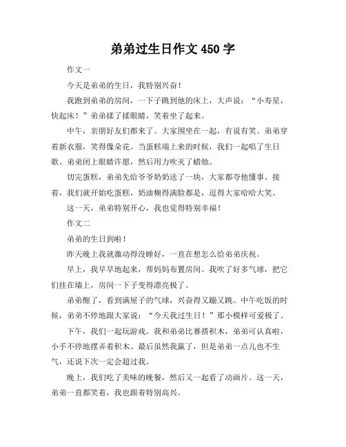 弟弟过生日作文450字
