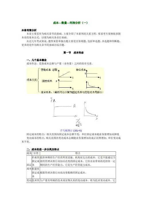 成本—数量—利润分析