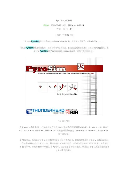 PyroSim入门指导