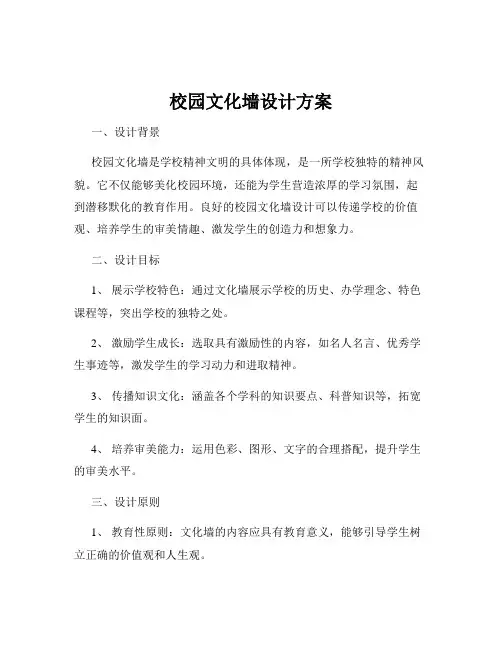 校园文化墙设计方案
