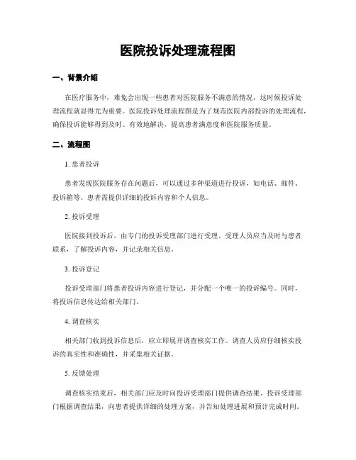 医院投诉处理流程图
