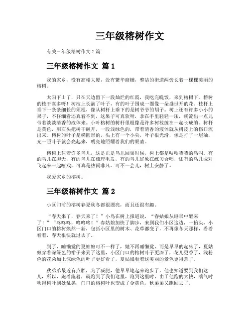 三年级榕树作文