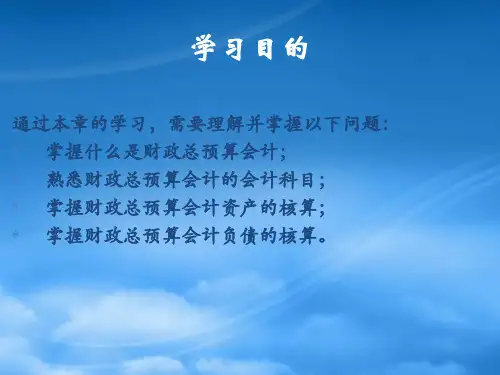 财务会计与财政总预算管理知识分析概念