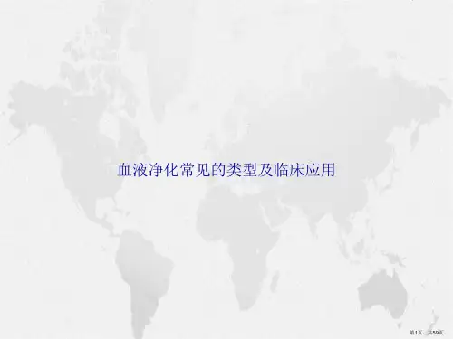 血液净化常见的类型及临床应用讲课文档