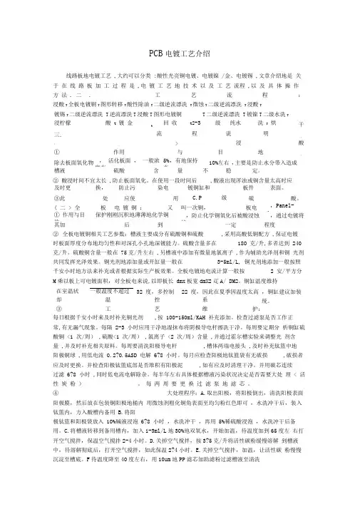 PCB电镀工艺介绍[