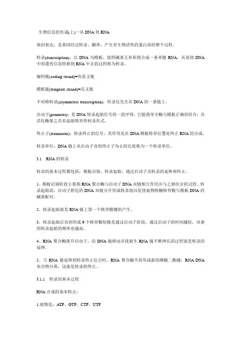 生物信息的传递