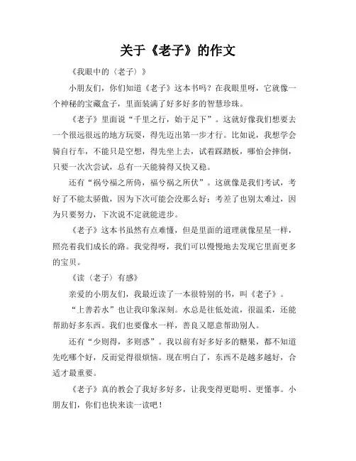关于《老子》的作文