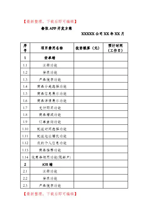 app开发方案范本(完整资料).doc