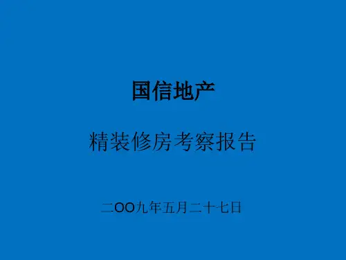 南京仁恒精装修考察报告