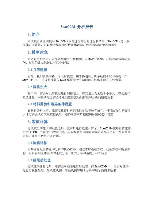 starccm分析报告