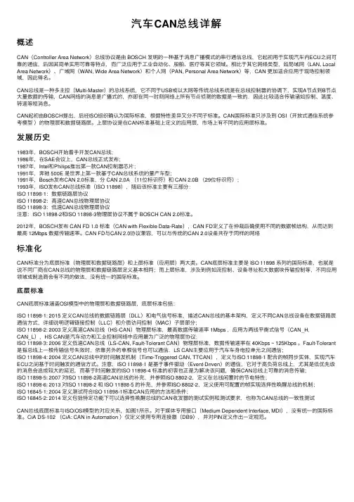 汽车CAN总线详解