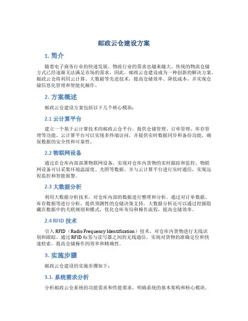 邮政云仓建设方案