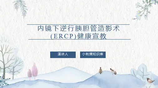 内镜下逆行胰胆管造影术(ERCP)健康宣教PPT课件