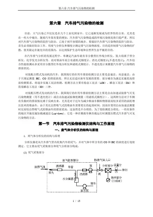 第六章-汽车排气污染物的检测