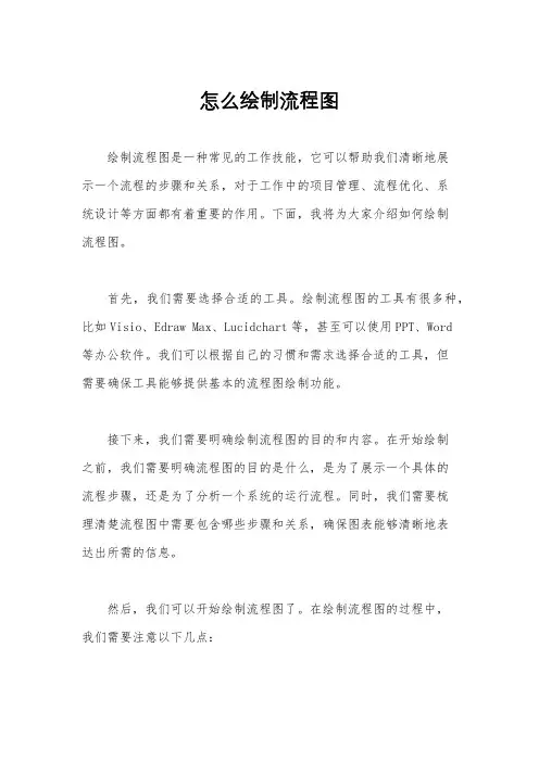 怎么绘制流程图