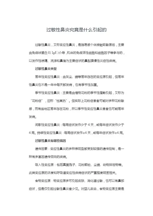 过敏性鼻炎究竟是什么引起的
