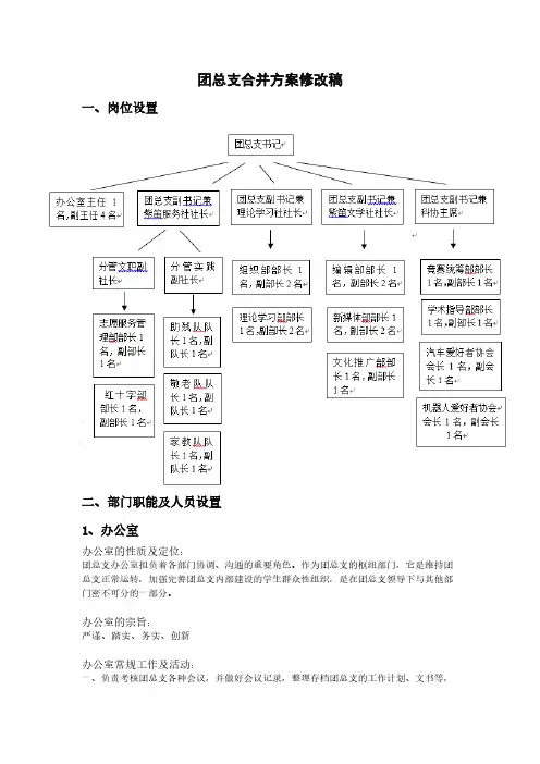 团总支合并计划最终版