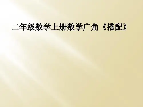 二年级数学上册数学广角《搭配》