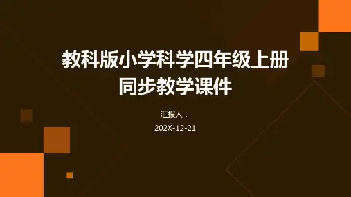 教科版小学科学四年级上册同步教学课件