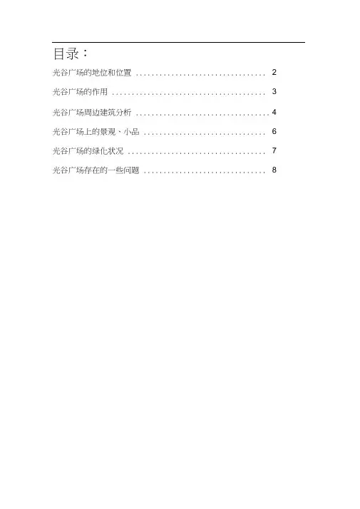 武汉光谷广场调查报告
