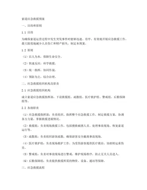 索道应急救援预案
