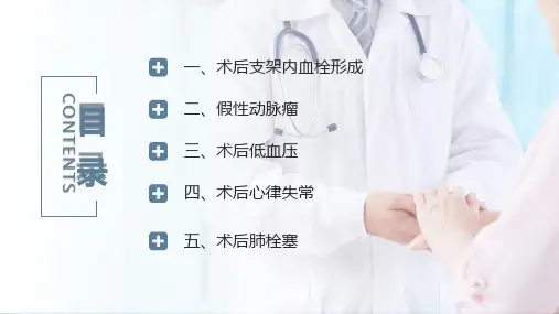 清新简约医疗护理教学冠脉介入术后常见5大并发症及处理策略讲课PPT课件