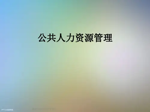 公共人力资源管理