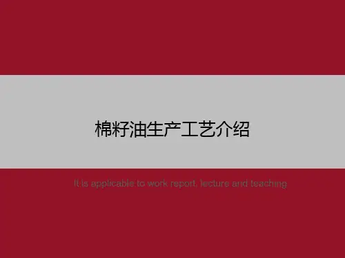 棉籽油生产工艺介绍