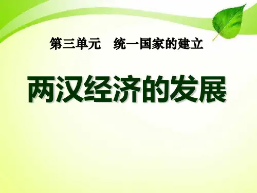 【精品历史课件】历史第13课《两汉经济的发展》课件新人教版七年级上