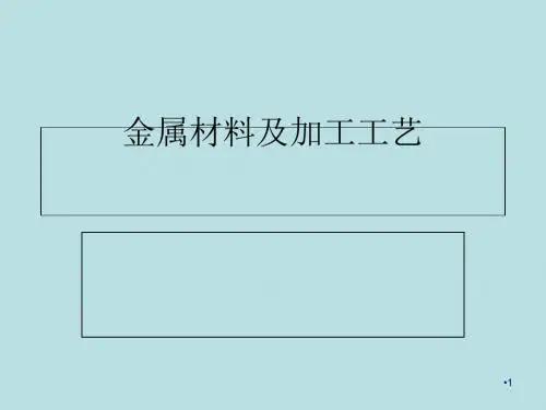 金属材料及加工工艺培训课件(PPT 41页)