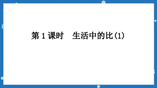 六年级上册数学北师大版第六单元《生活中的比》课件
