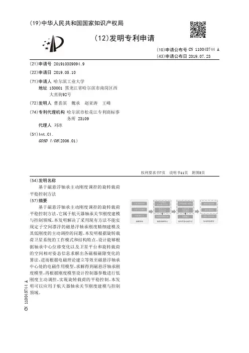 【CN110045744A】基于磁悬浮轴承主动刚度调控的旋转载荷平稳控制方法【专利】
