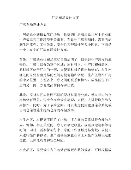 厂房布局设计方案