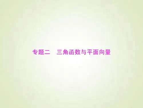 2015高考总复习数学(文)课件：专题2 三角函数与平面向量