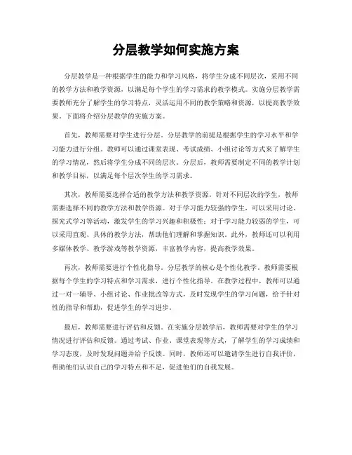 分层教学如何实施方案