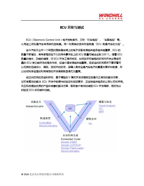 ECU开发与测试-风丘科技