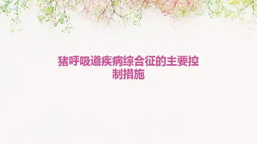 猪呼吸道疾病综合征的主要控制措施