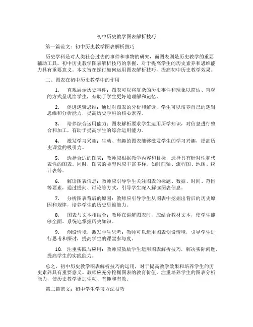 初中历史教学图表解析技巧(含学习方法技巧、例题示范教学方法)