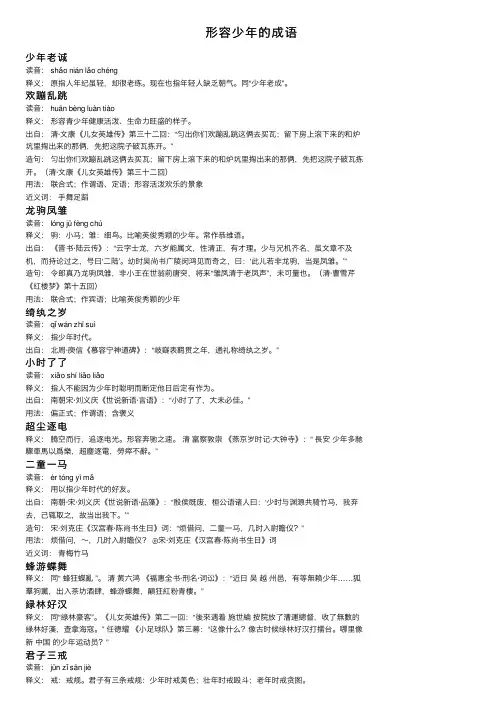 形容少年的成语