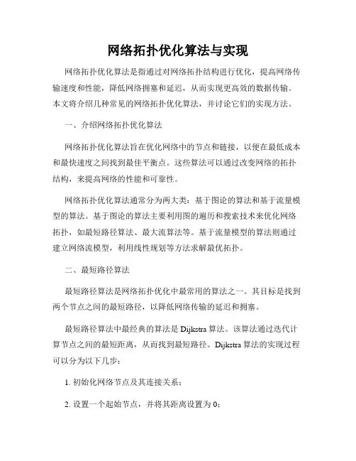 网络拓扑优化算法与实现