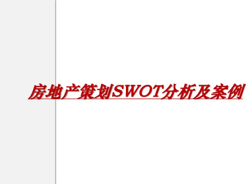房地产项目SWOT分析及案例