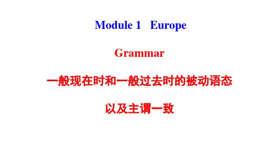 外研版必修三Module1EuropeGrammar课件