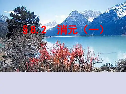 8.2 消元课件(人教版七年级下)(11套)-消元(1) 课件1ppt--初中数学
