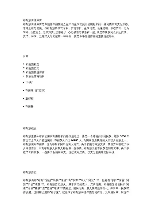 布朗族传统体育