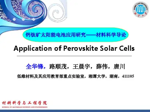 钙钛矿太阳能电池 PPT精选文档