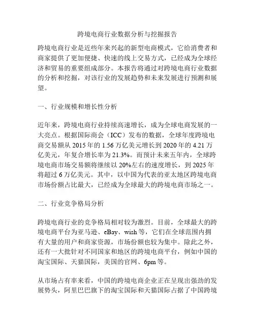 跨境电商行业数据分析与挖掘报告