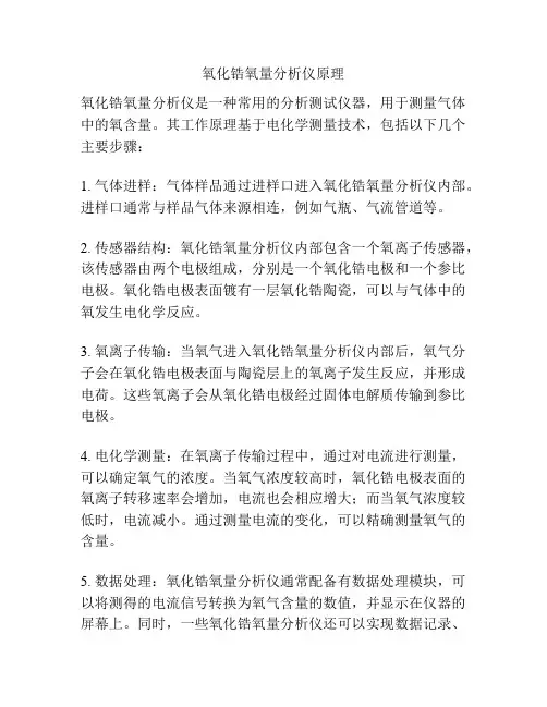 氧化锆氧量分析仪原理